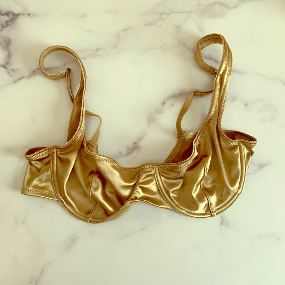 Gold bra